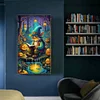 uk.everydayedeals (Limited Stock)Diamond Painting - Full Round - Pumpkin Lamp and Grandp(40*70cm)