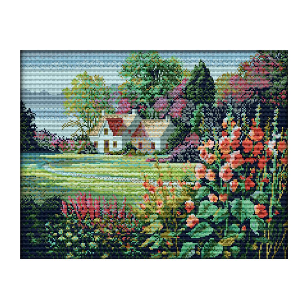 

Wilderness Landscape - 14CT Stamped Cross Stitch - 46*37cm, 501 Original