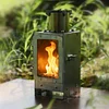 Wildfount &middot; Camping Retro Desktop Mini Fireplace Alcohol Stove Windproof Small Wood Stove for Heating, Brewing Tea, Boiling Water, and Watching the Fire