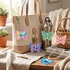 12pcs Colorful Butterflies Double-Sided DIY Diamond Painting Keychain Kit