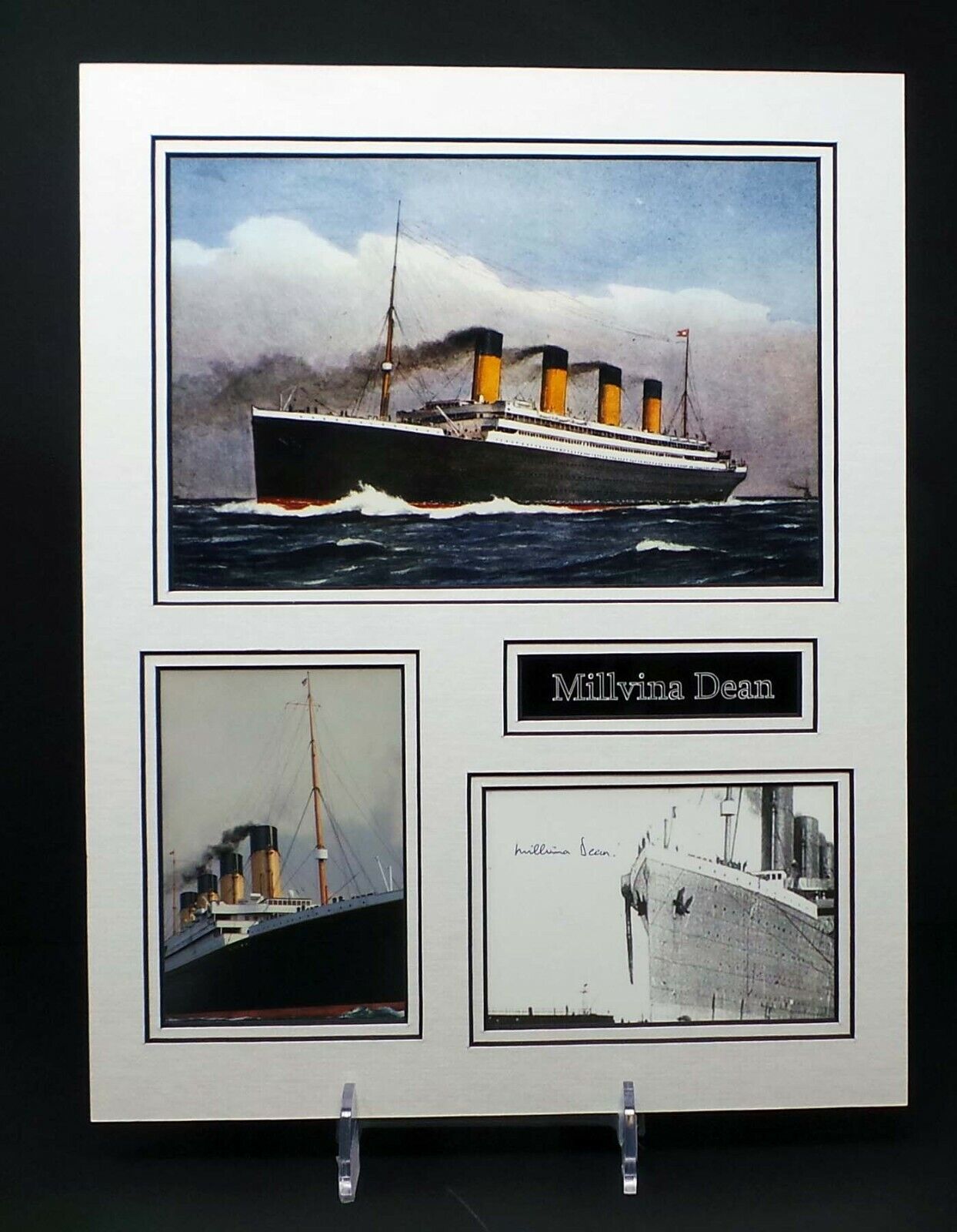 Millvina DEAN Signed Mounted Photo Poster painting Display AFTAL RD COA Last Titanic Survivor