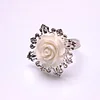 Silver White Rose Catering Napkin Ring
