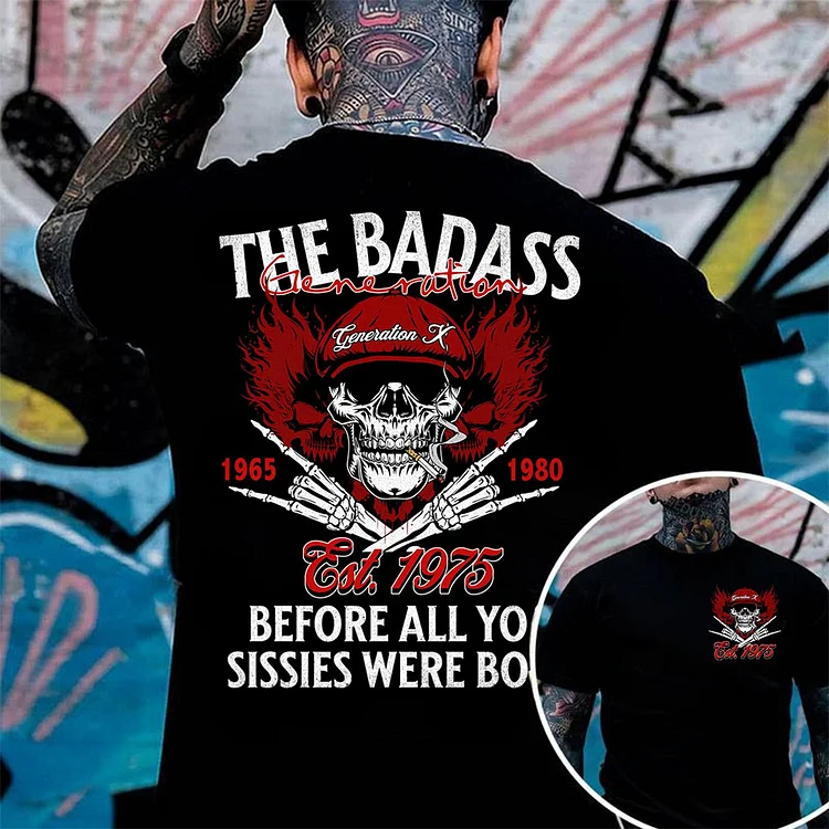Custom Year Badas Generation T Shirt, Gen X Custom Year Of Birth T shirt, Cotton T Shirt