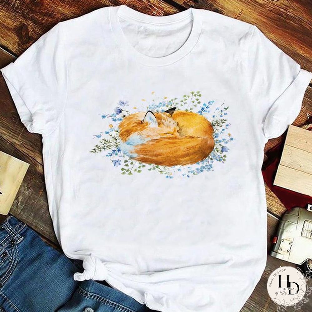 Tee Fashion Women Ladies Tshirt Top Lady Print Female Clothes Animal Trend Spring Summer