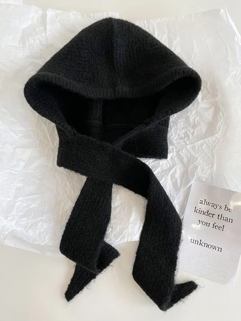 Aiertu Knitted Beanies Cap For Men&Women Winter Warm Unisex Hooded Hat Neck Collar Scarf Cap Ski Beanie Cold Hats Balaclava Caps Bonnet aiertu