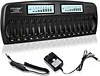 12-slot LCD Smart Battery Charger, Universal For No. 5 And No. 7, Self-Stop Power Display When Full, KTV Microphone