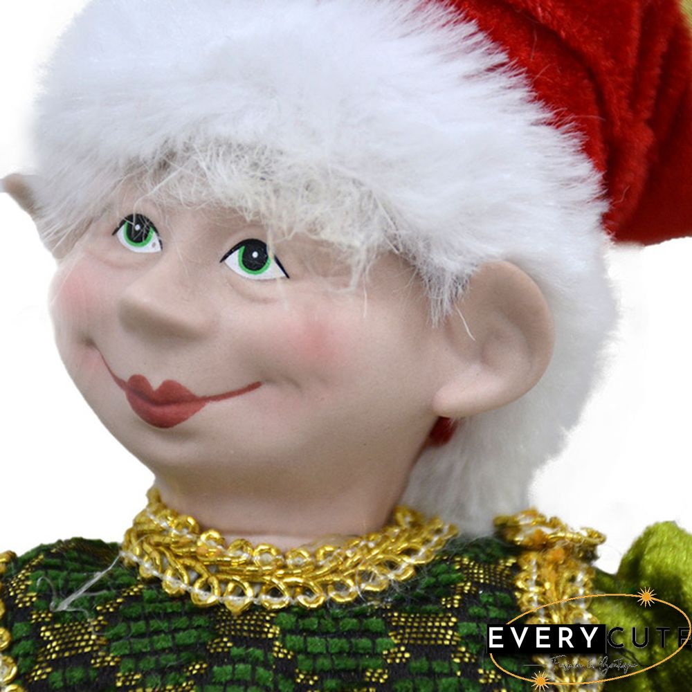 Green 12" - 20" Sizes Of Elf Doll Plush Toys Holiday Party Supply On A Shelf Christmas Tree Decoration Family Gifts