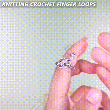 Yarn Tension Ring Dragon Adjustable Ring Size 6-10 Beginner Crocheting Gift
