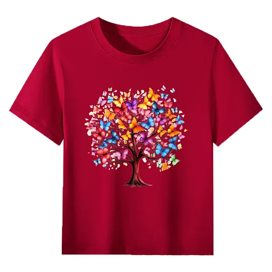 【2Y-13Y】Colorful Butterfly Tree Of Life Kids' T-Shirt