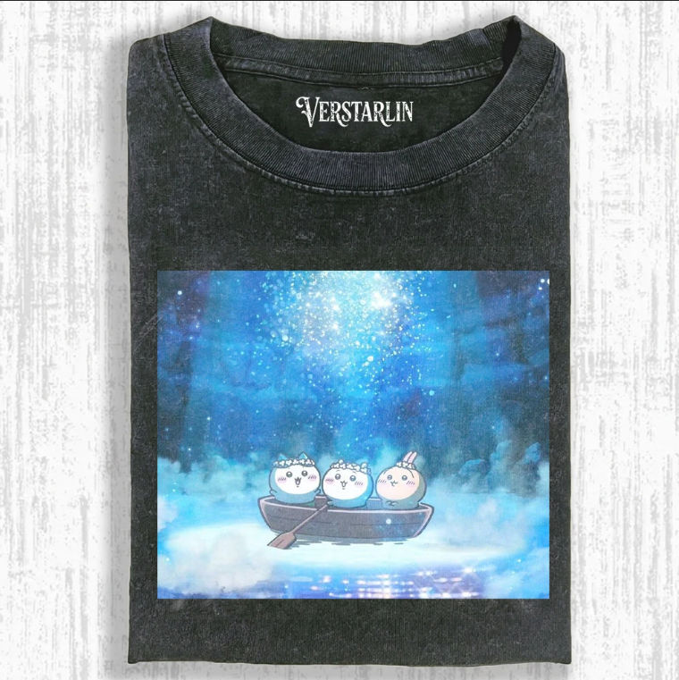 Cute Cartoon Graffiti Print Casual Top