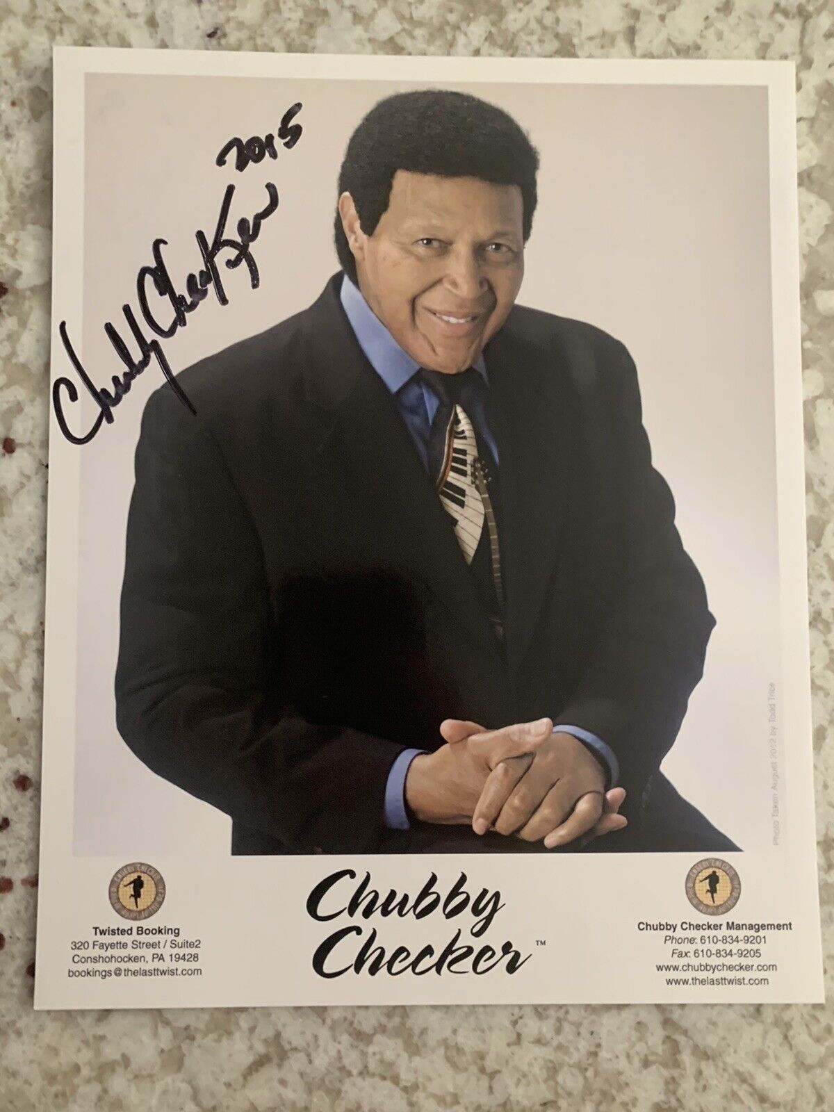 CHUBBY CHECKER AUTOGRAPHED SIGNED 8 x 10 Photo Poster painting RARE