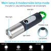 1pc ABS Flashlight, Modern Telescopic Zoom Tail With Hook Multifunctional Torches For Outdoor