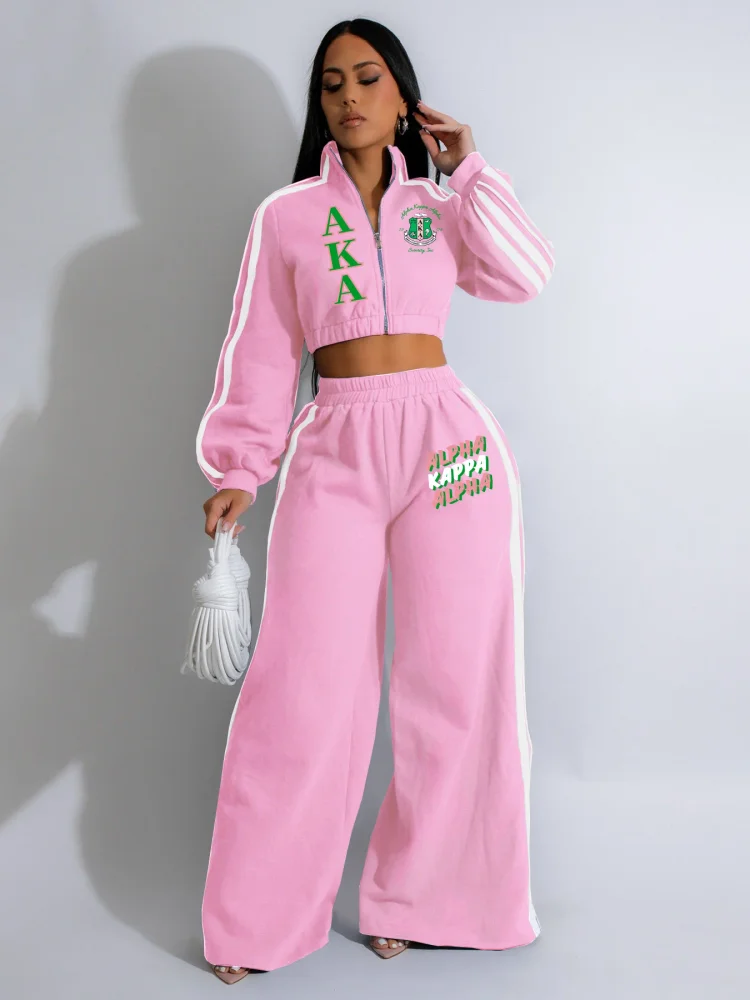 New zipper sweatshirt two-piece set