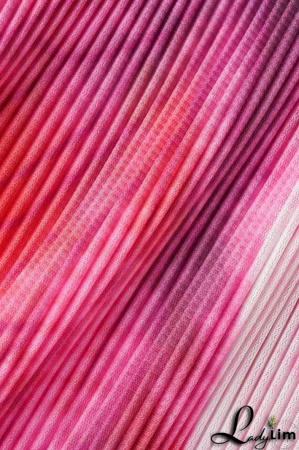 Apricot Casual Elegant Gradual Change Print Patchwork Fold O Neck Short Sleeve Two Pieces