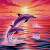 (Counted/Stamped)Dolphins At Sunset-11CT Cross Stitch 40*40cm/15.75*15.75in