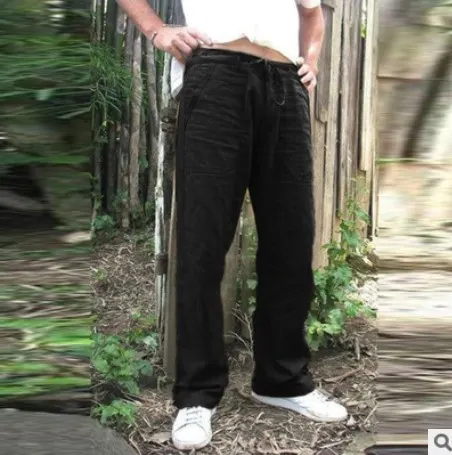 Uveng Uveng Men's Slacks Colored Straight-Fitting Simple Sweatpants Joggers Pocket-Decorated Drawstrings