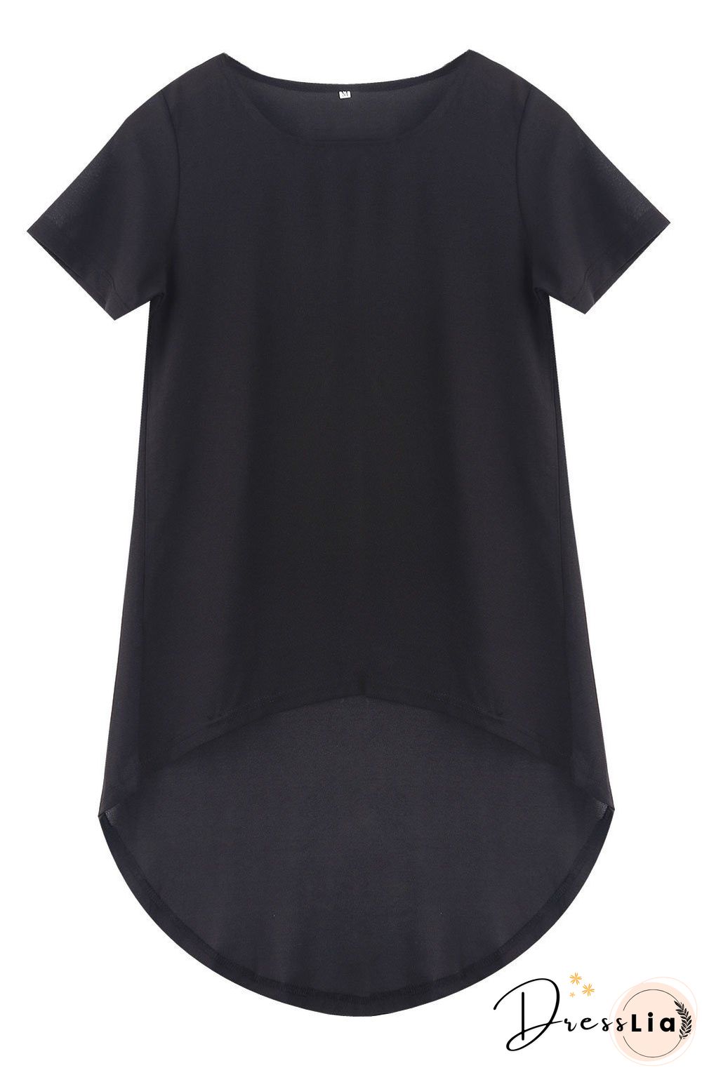 Plus Size Women Maxi T-shirt Tail Fashion Loose Short Sleeve Casual Beige Black Tee Top