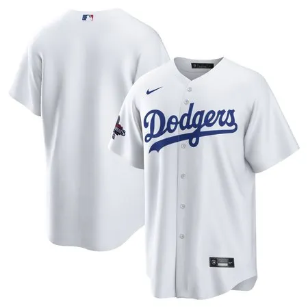 Men's Los Angeles Dodgers  White 2024 World Series Champions Home Replica Jersey