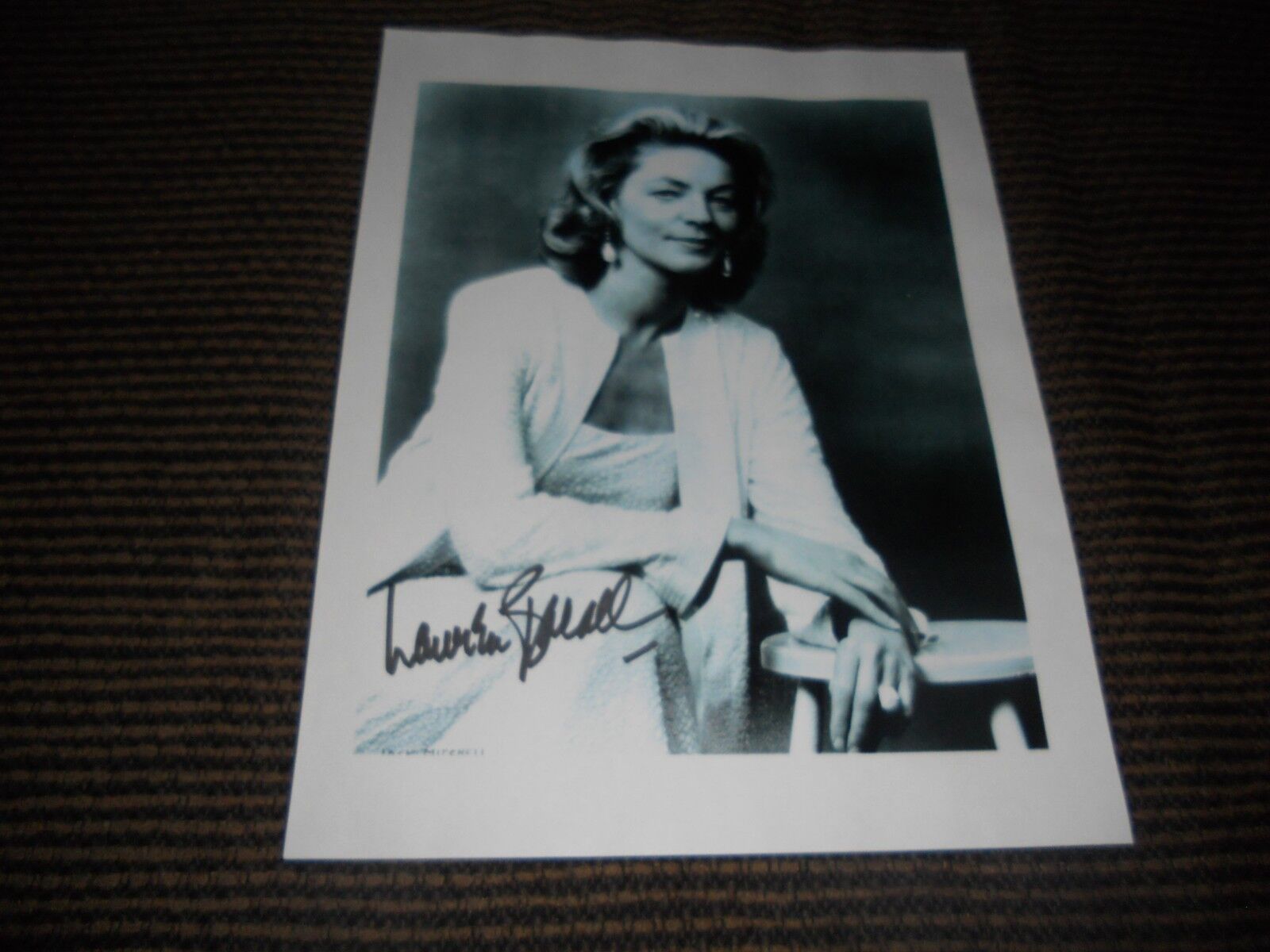 Lauren Bacall Sexy Signed Autographed 9x11 Laser Print Photo Poster painting #1 PSA Guaranteed