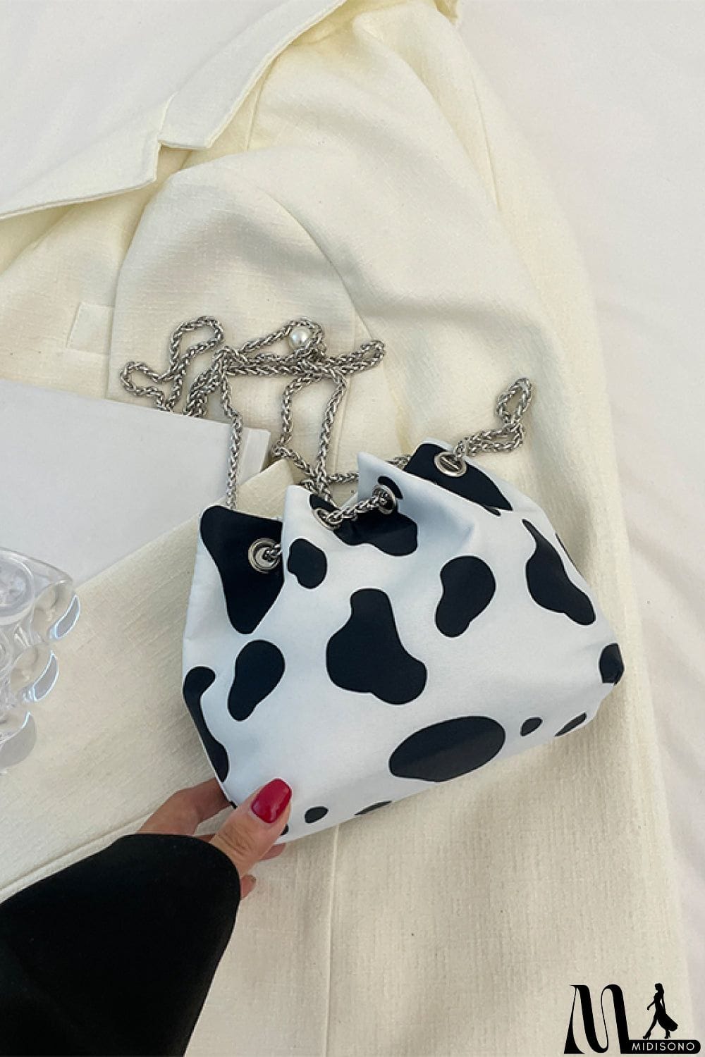 MidiSono - Animal Print Nylon Bucket Bag