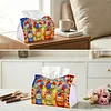 (24cm)Diamond Art Tissue Box DIY PU Napkin Cover for Home(god bless america)