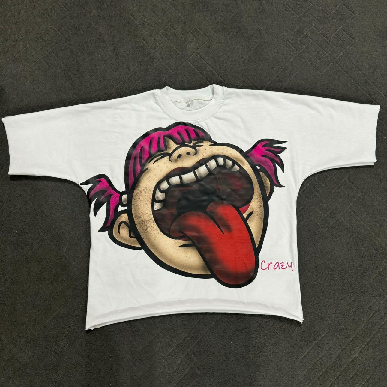 Crazy Cartoon Print Short Sleeve T-Shirt - SOPULA