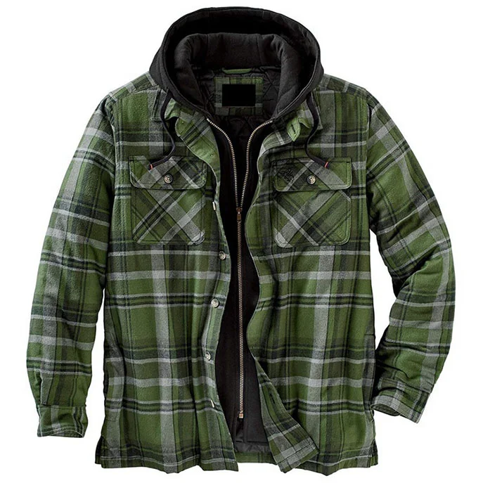 Flannel Hooded Jacket