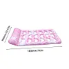 Inflatable Pool Float Lounger with Headrest PVC Air Mattress for Lake Beach