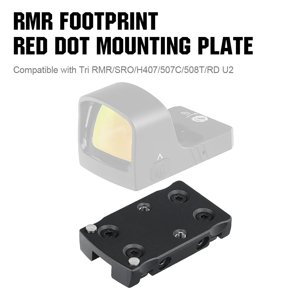 ohhunt® Universal Rib Mount Compact Dot Optic Steel Mount Plate Compatible with Holosun 407C/507C/508T