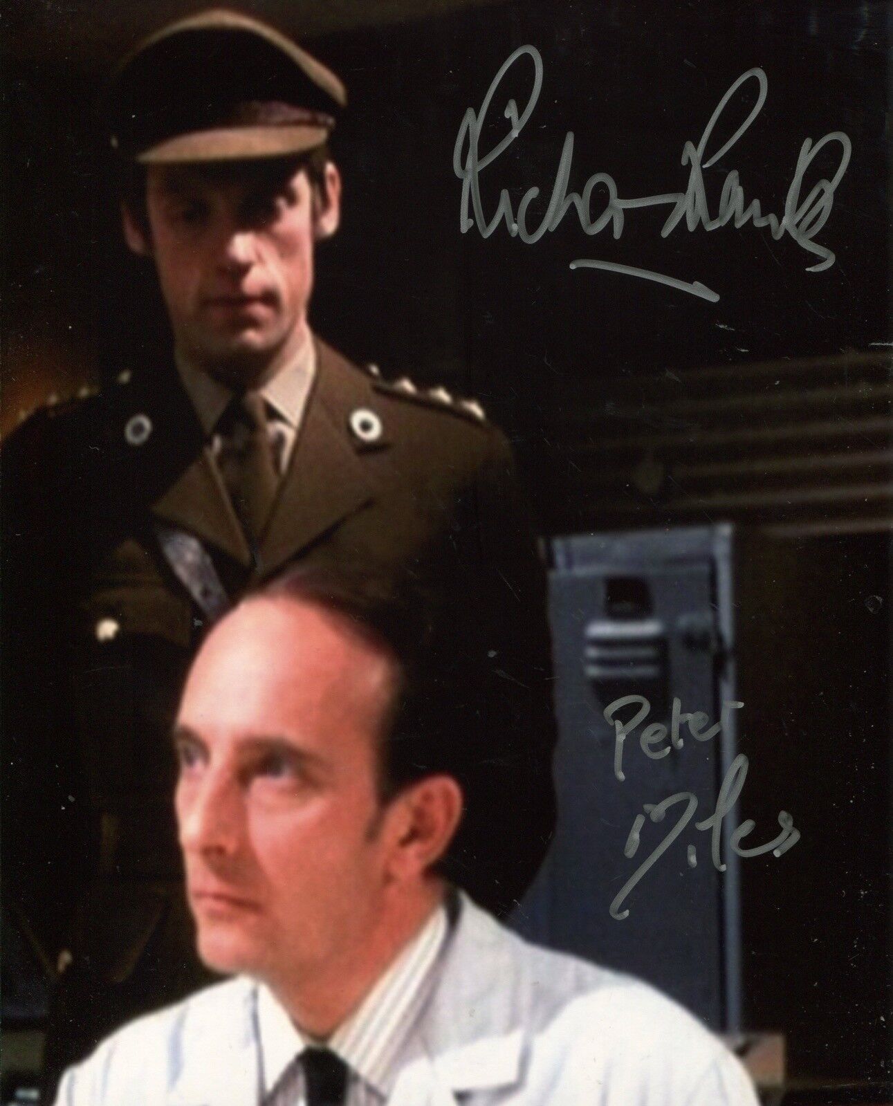 Doctor Who 8x10 Photo Poster painting signed by Peter Miles & Richard Franklin UACC DEALER