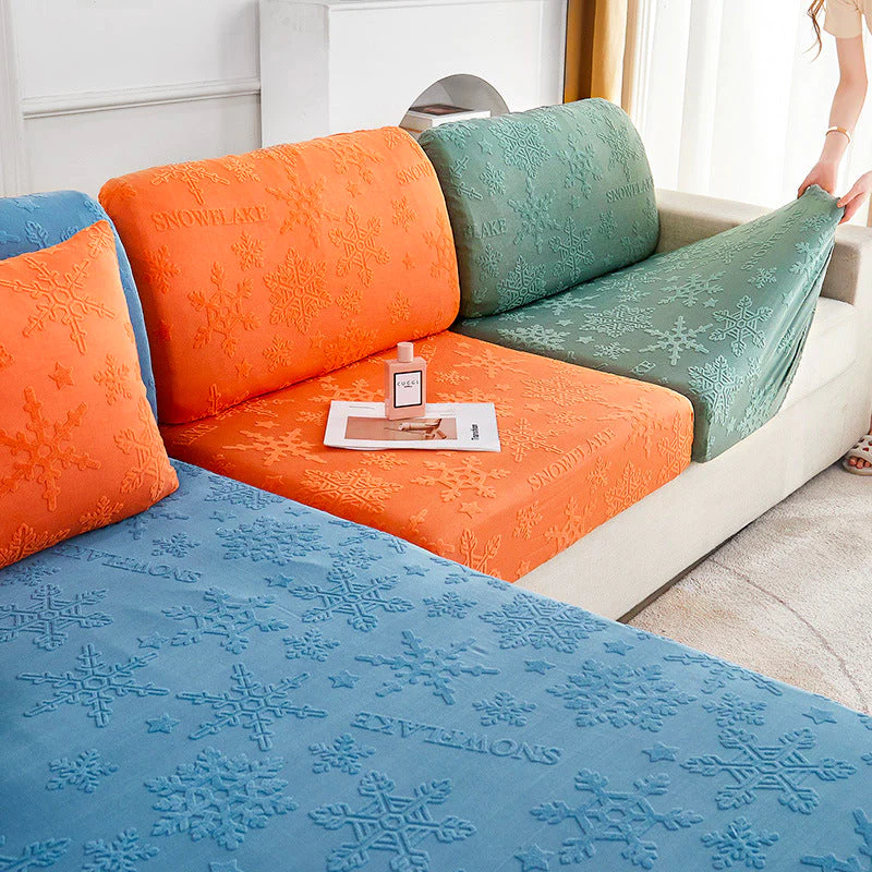 Housse De Canapé Extensible 3 Places - Vert Jacquard - 190 à 230 Cm - Neuf