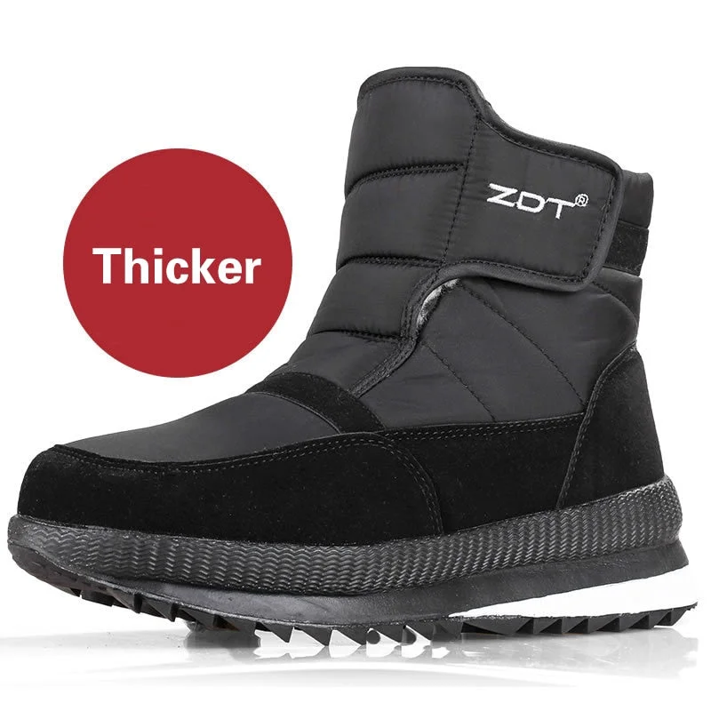 High quality Men Boots Winter Shoes Men Ankle Boots Waterproof Non-slip Warm Fur Flat Men Snow Boots big size 36-47 ܧӧܧ