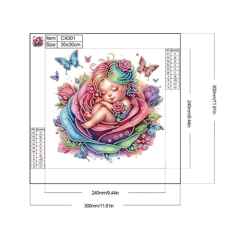 Diamond Painting - Partial Special Shaped Drill - Rose Child(Canvas|30*30cm)