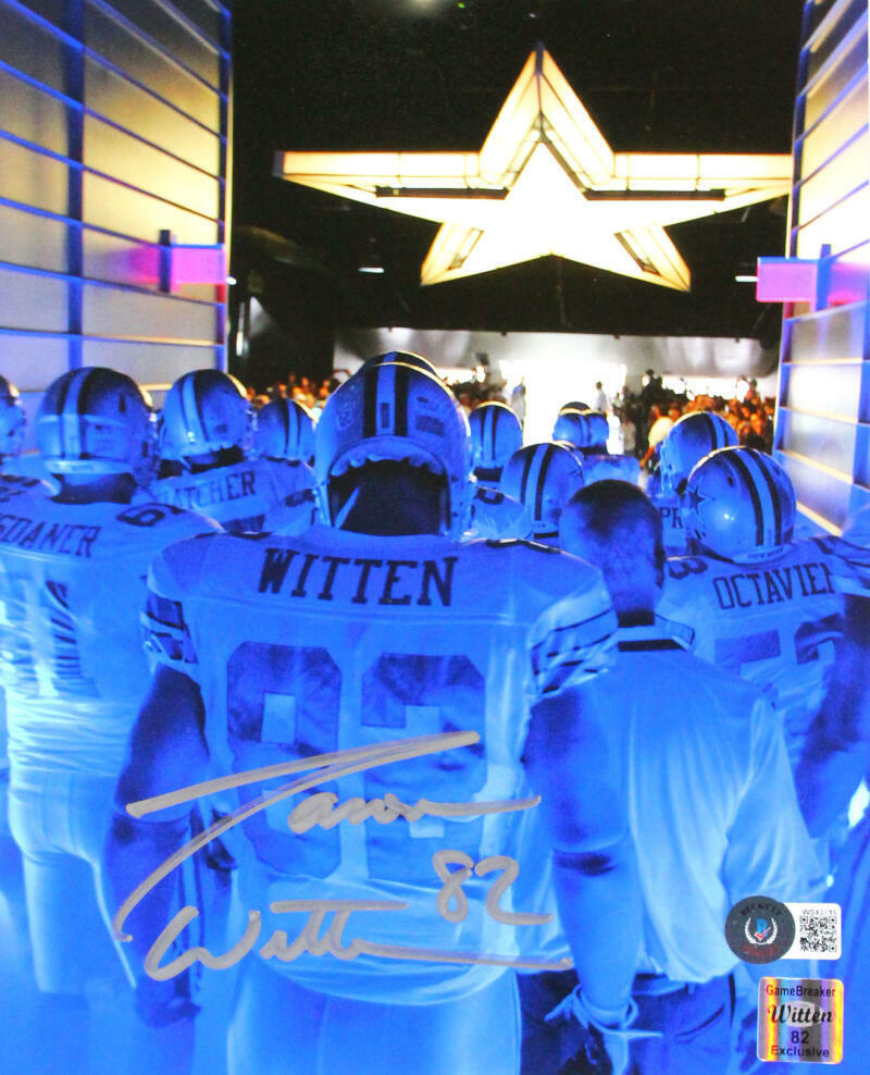 Jason Witten Autographed Dallas Cowboys 8x10 Photo Poster painting Tunnel-Beckett W Hologram