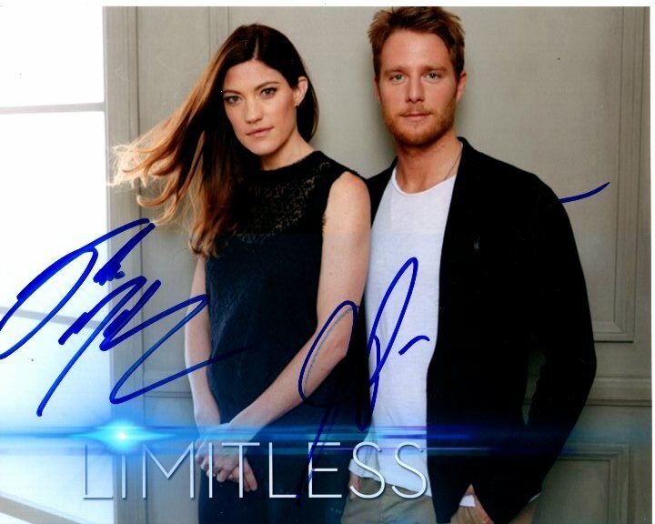 JAKE MCDORMAN & JENNIFER CARPENTER autographed LIMITLESS BRIAN & REBECCA Photo Poster painting