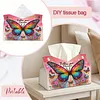 DIY Diamond Painting Tissue Box Large Capacity Resin Diamond Tissue Storager Multi-Use for Daily Office Work Outdoors Leisure Occasions (Butterfly)