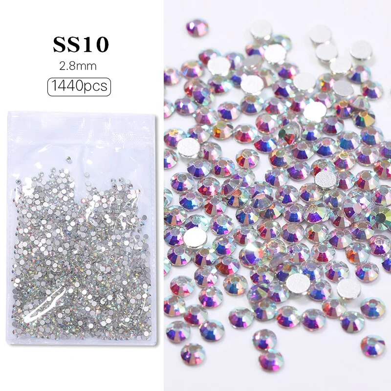 48pcs Mixed Size Aurora Little Bear Nail Art Accessories Resin Kawaii Bear Stereo FlatBack 3D Fashion Fingernail DIY Decoration-Nail Inspo