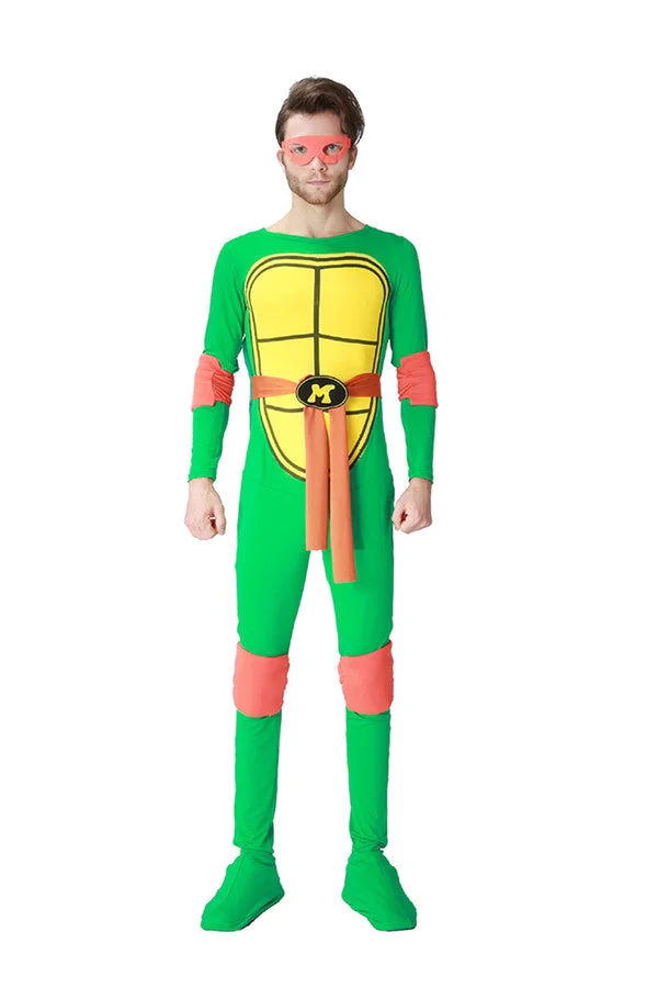 Elastic Teenage Mutant Ninja Turtles Halloween Costume For Men Orange-elleschic