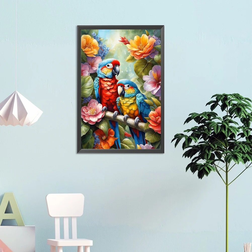 Partial AB Diamond Painting - Full Round Drill - Parrot(Canvas|45*65cm)