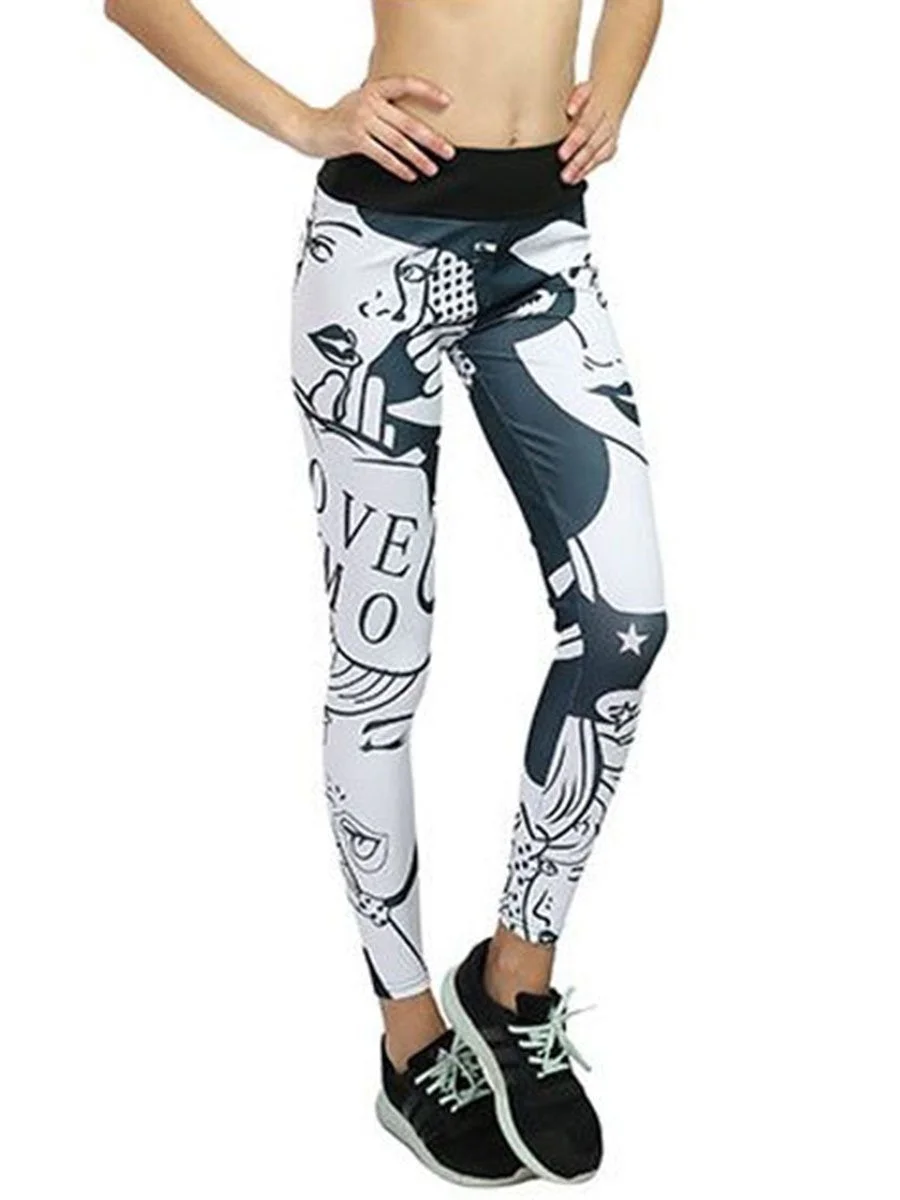 Printed jacquard Yoga leggings