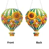(US Local)Flower Hot Air Balloon Diamond Art Pendant 5D DIY Diamond Painting Dots Pendant