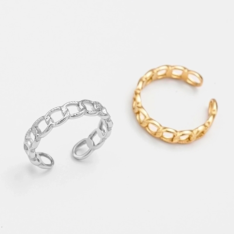 Fashion Geometric 304 Stainless Steel No Inlaid 18K Gold Plated Plating