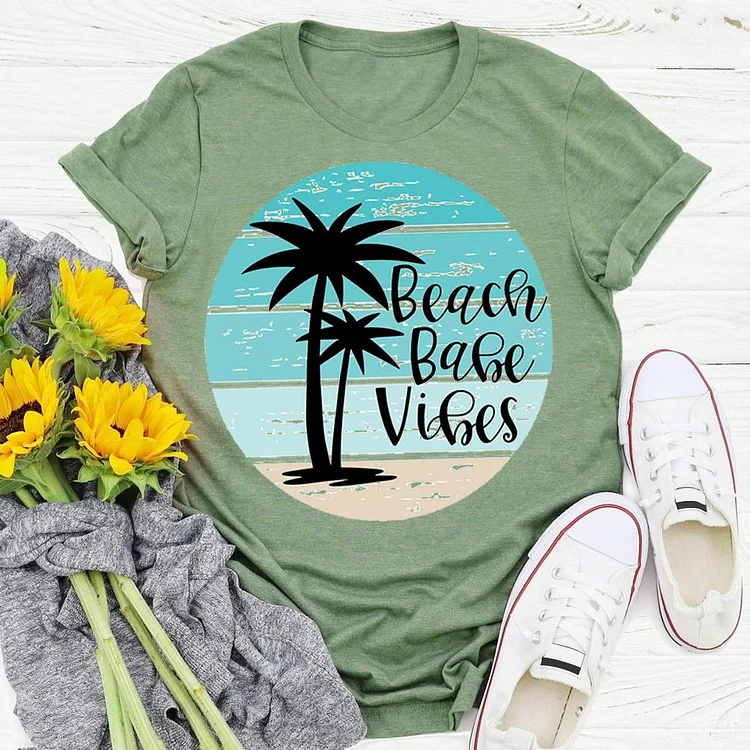 Beach babe vibes Summer life T-shirt Tee - 01435-Annaletters