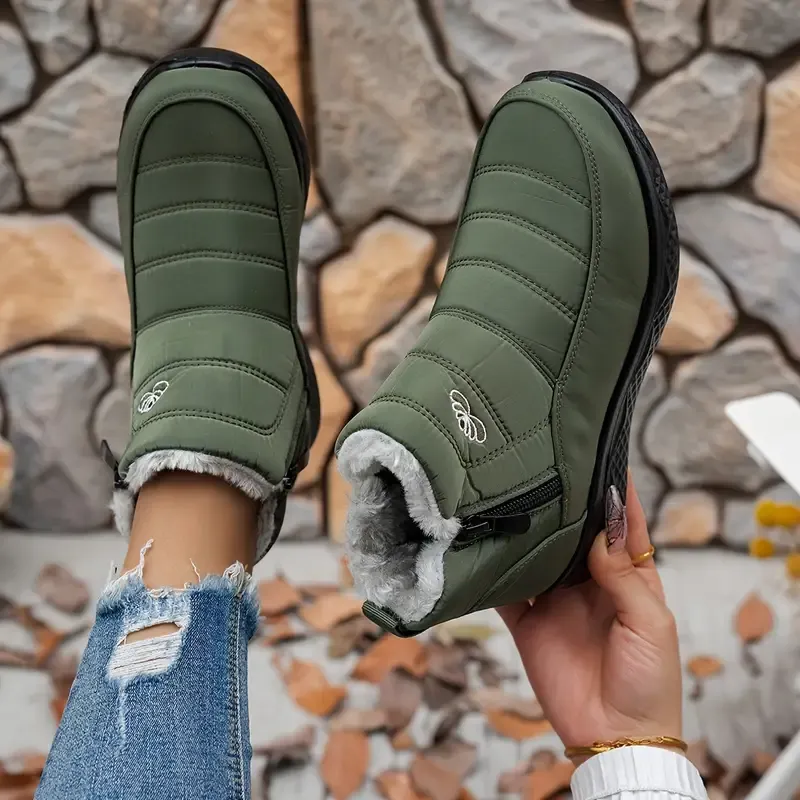 Women's Insulated Snow Boots &ndash; Waterproof. Non-Slip & Fur Lined | Comfortable Warm Winter Shoes for Mature Women