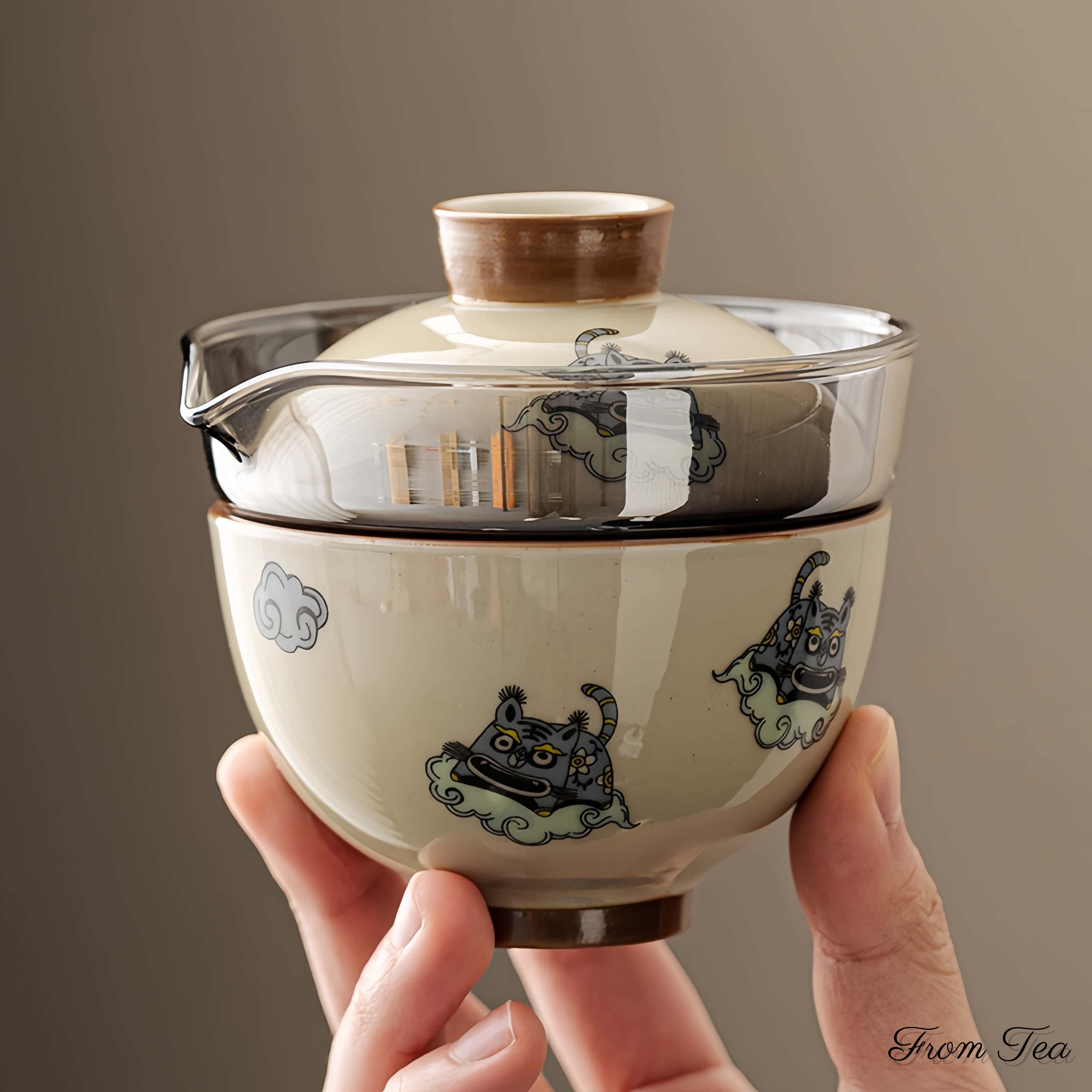 FromTea "Year of the Tiger" Easy Gaiwan Tea Set 福建省德化县兰亭陶瓷有限公司_Fromtea&reg; Official Store