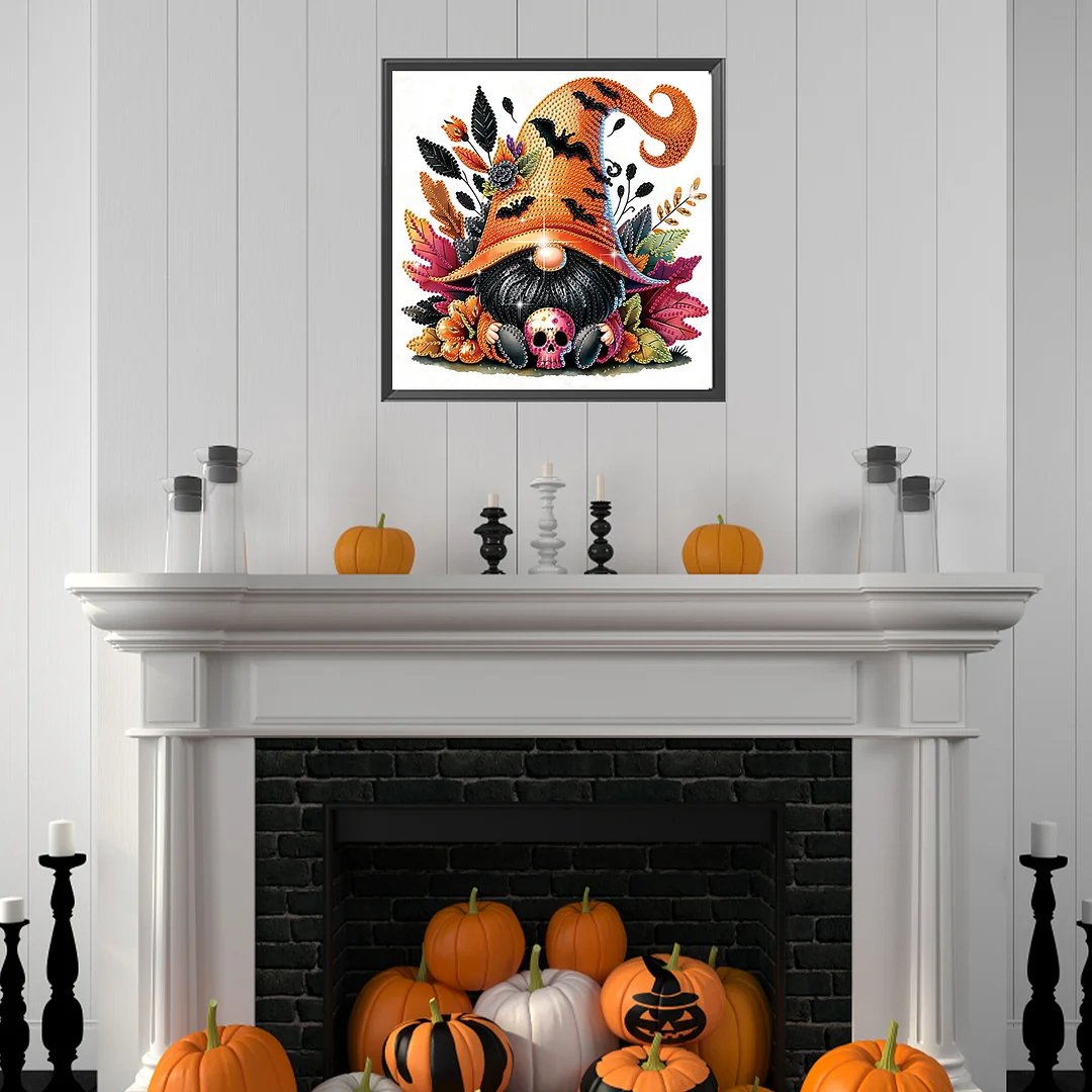 Diamond Painting - Partial Special Shaped Drill - Halloween Owl(Canvas|30*30cm)