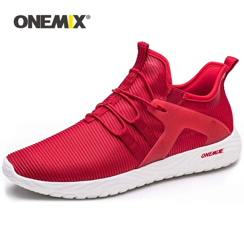 ONEMIX hot sale Men Sneakers Light Weight Breathable Lace-up Training Jogging Shoes Adult Male Outdoor Casual Shoes
