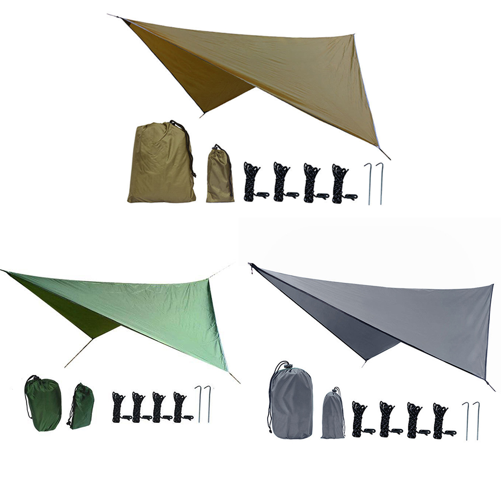 

Camping Waterproof Awning Tarp Tent Sunshade Hammock Beach Garden Shelter, Grey, 501 Original