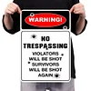 Warning No Trespassing - Vintage Metal Signs(12*16Inch) - Warning