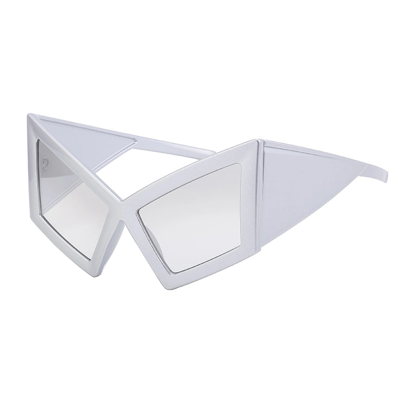 Hip-Hop Streetwear Solid Color Pc Special-Shaped Mirror Full Frame Women’s Sunglasses